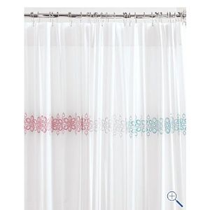 Lilly Pulitzer for Garnet Hill Sunday Funday Aqua Shower Curtain